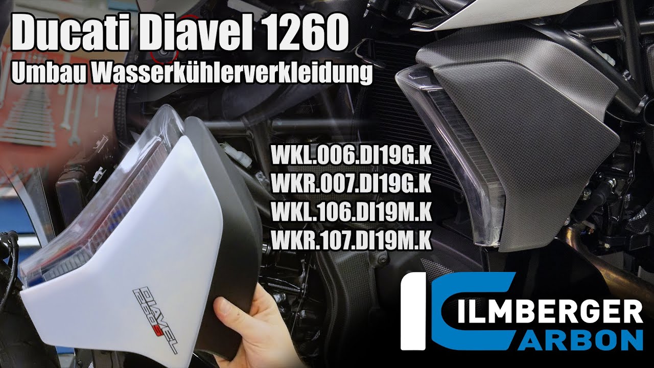 Umbau Wasserkühlerverkleidung | Ducati Diavel 1260 by Ilmberger Carbon