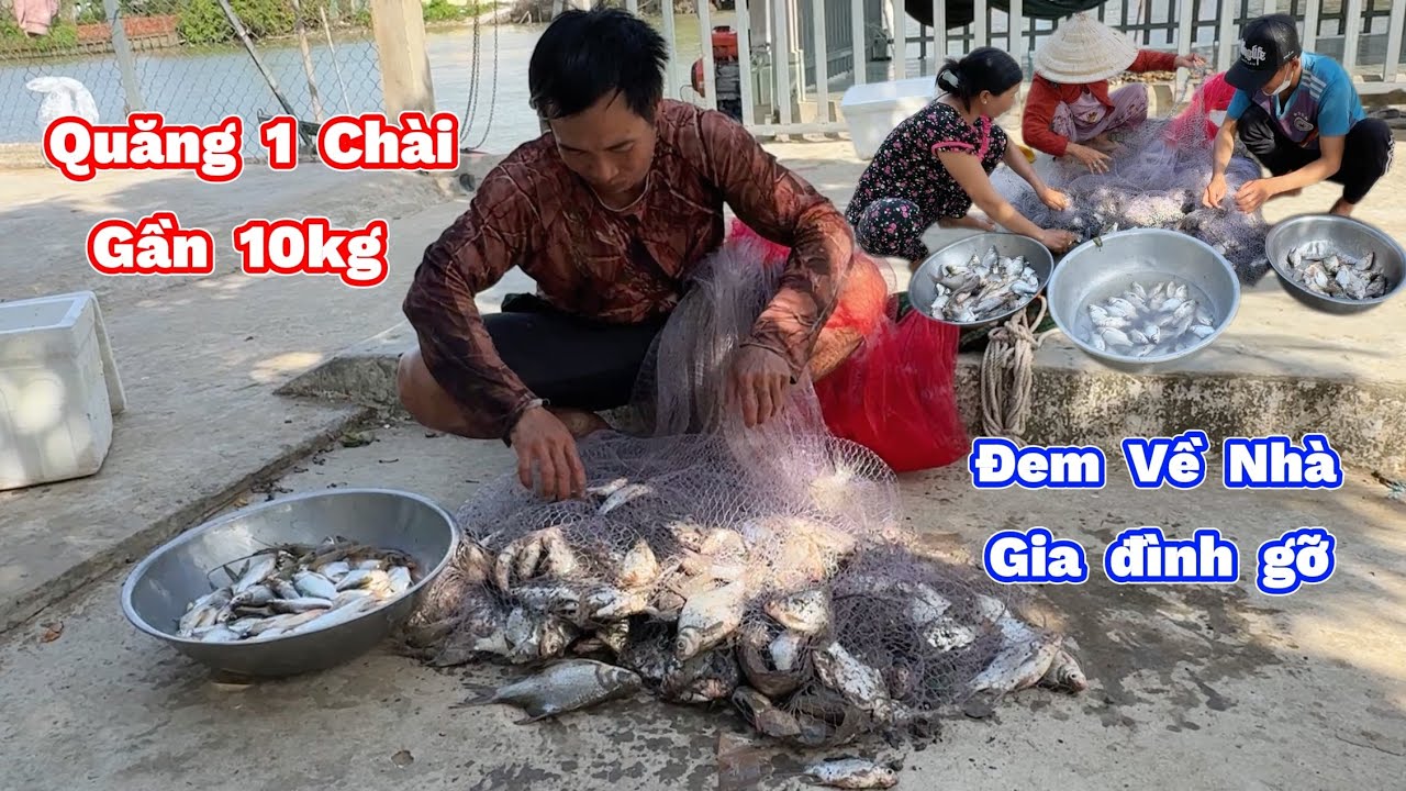 Phát Hiện Điểm Mới QUĂNG 1 CHÀI Kéo Cá Không Nổi . New Discovery Casting Nets for Scary Fish