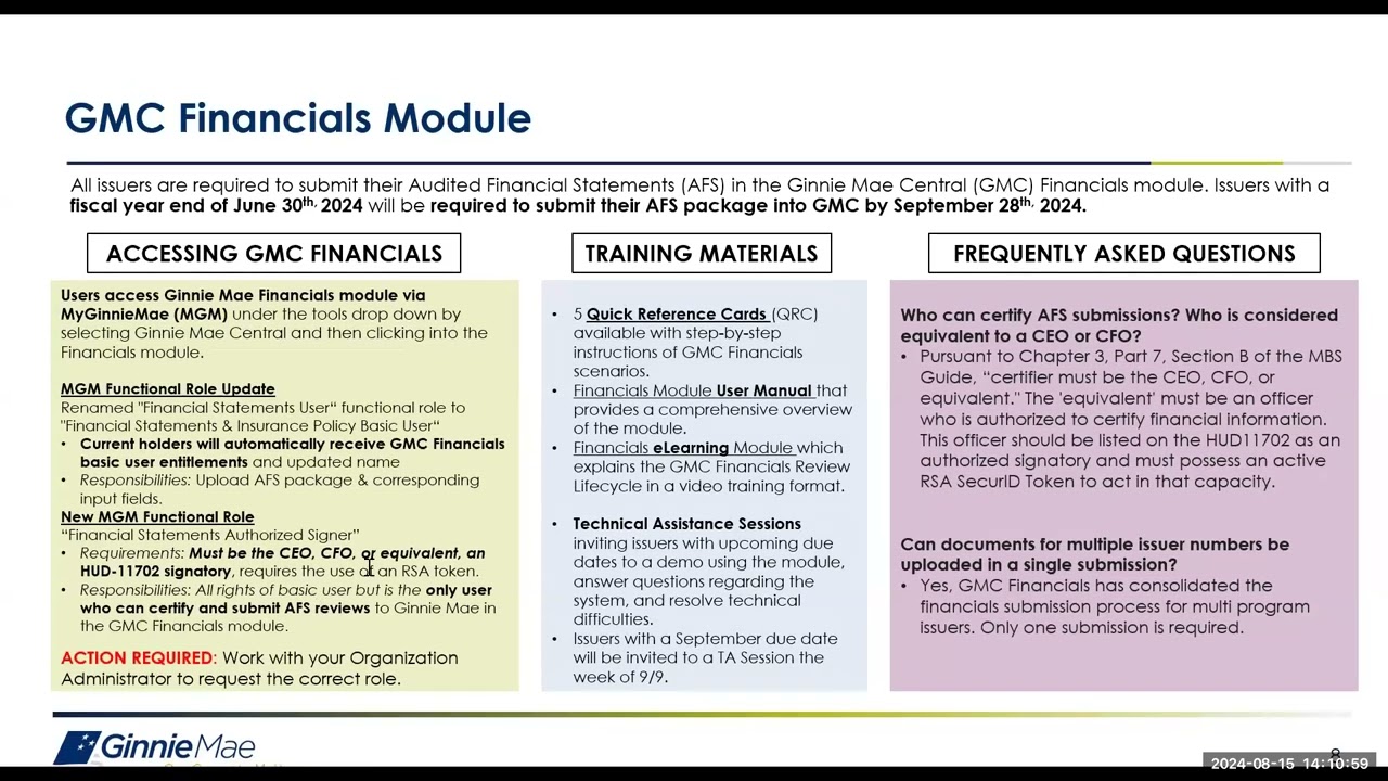 August 2024 Modernization and Issuer Outreach Call Recording