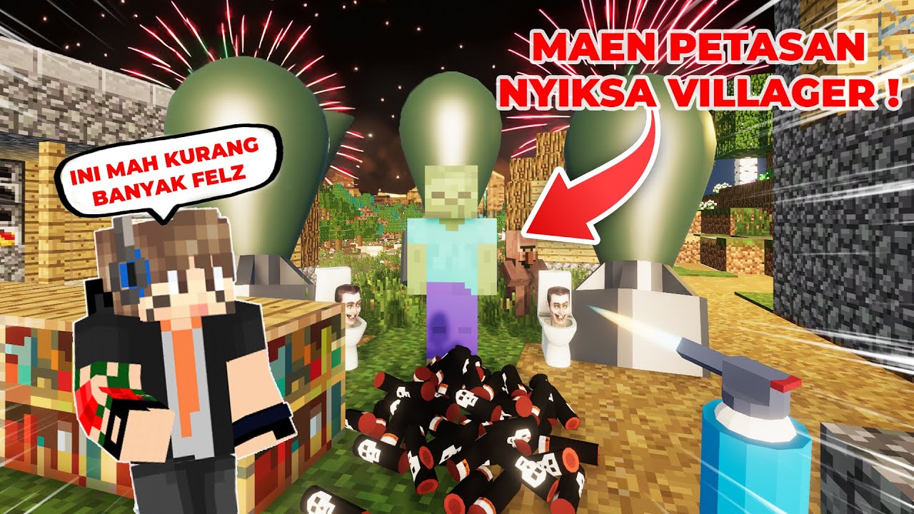 AKU Diajak @OdoKentang MAEN PETASAN NYIKSA VILLAGER !! Tapi PCKU HAMPIR LEDUKK..