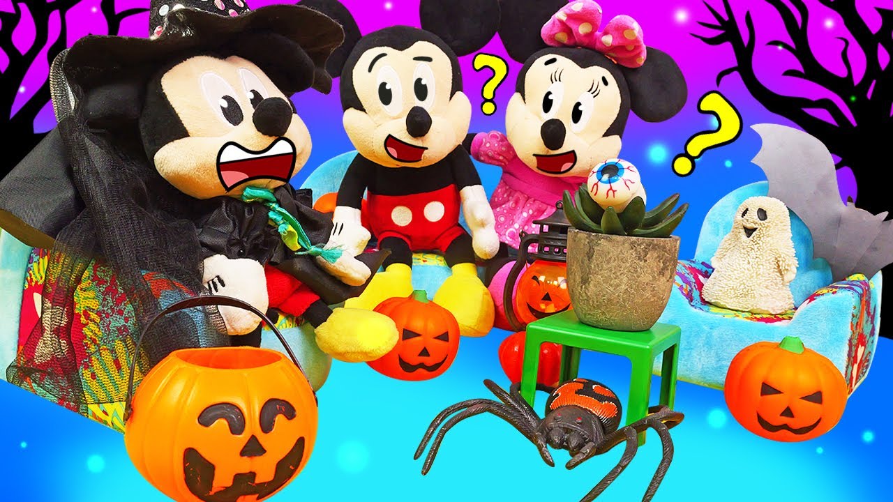 🎃 Halloween avec Mickey Mouse et sa famille. Patrick contre des monstres. Jeux pour enfants.