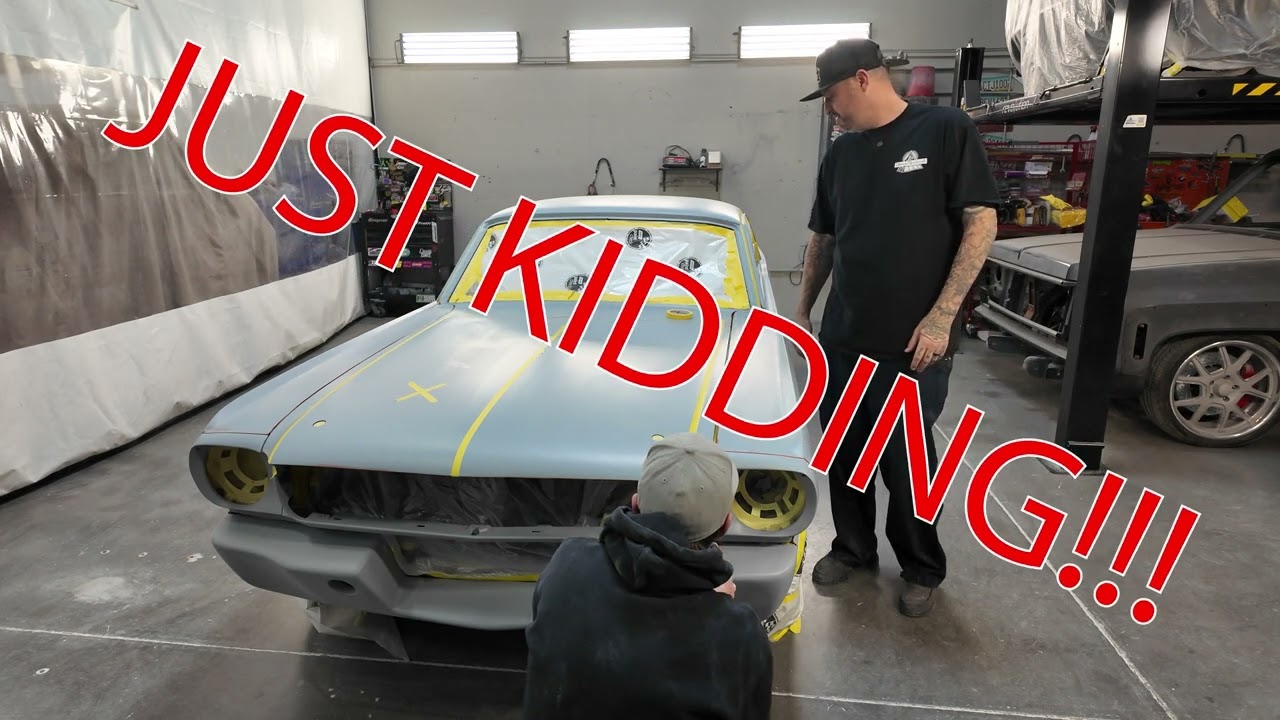 Episode 6 )  Laying down custom paint on a Coyote swapped Mustang!