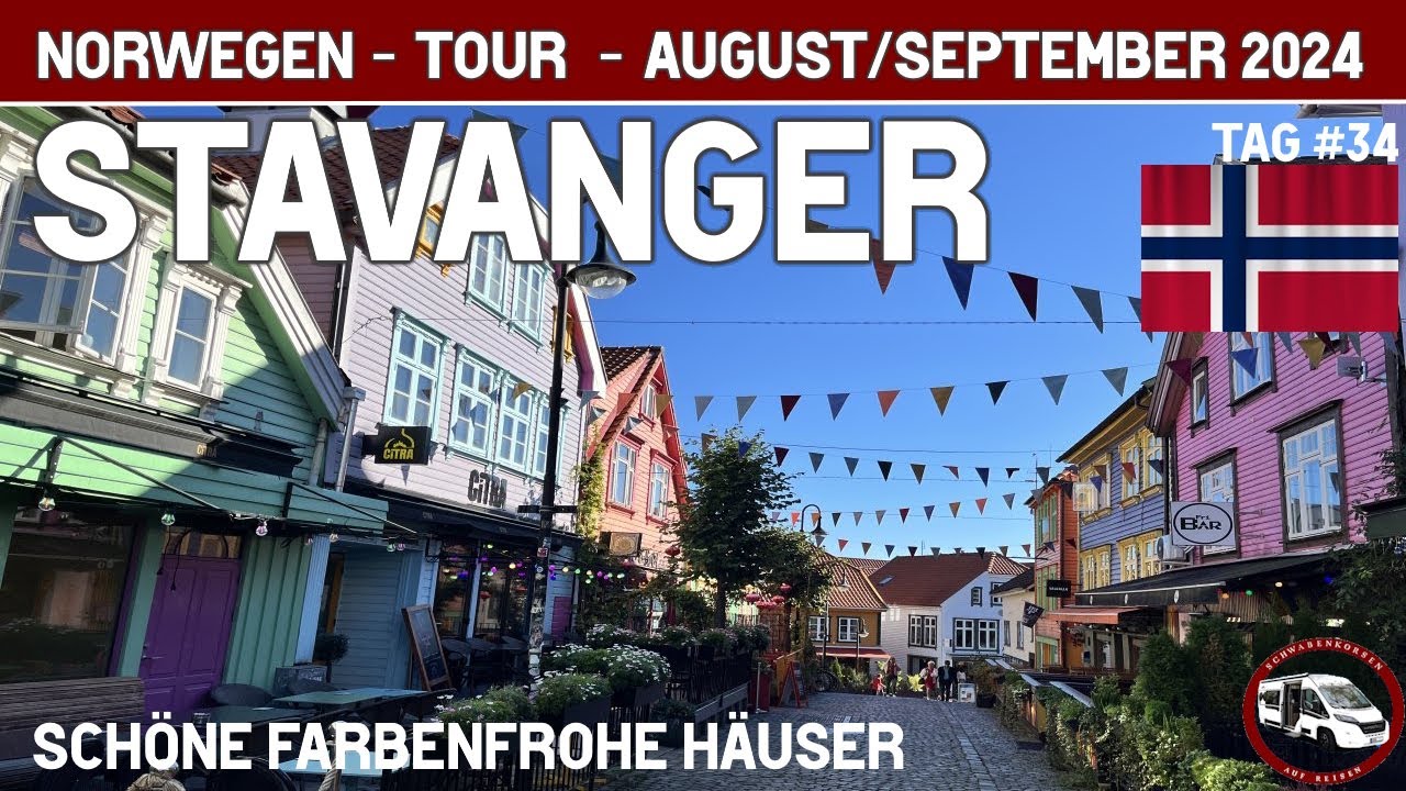 Norwegen: Stavanger - sch&ouml;ne bunte Stra&szlig;e Fargegaten - Gamle Stavanger - Roadtrip Norwegen