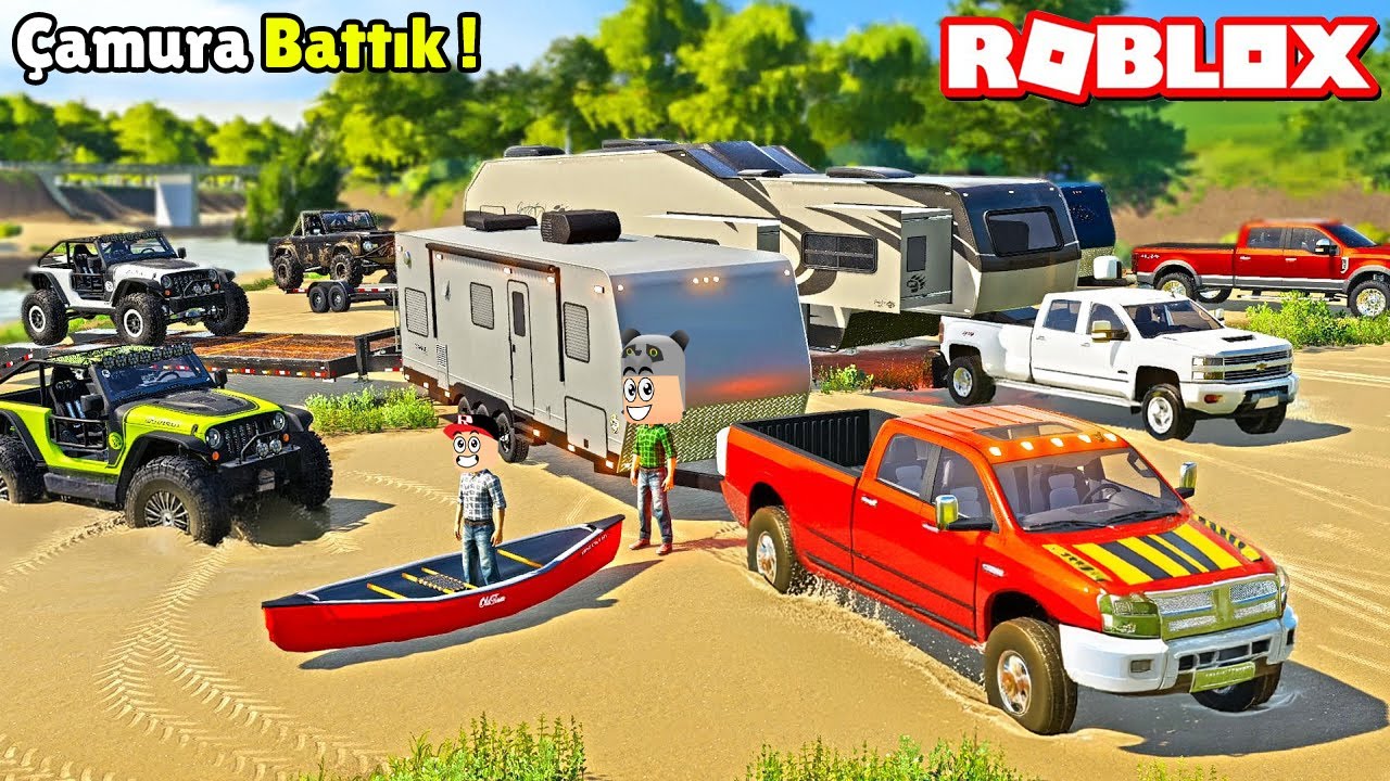 Karavanla Çamura Battık! 😱 Roblox