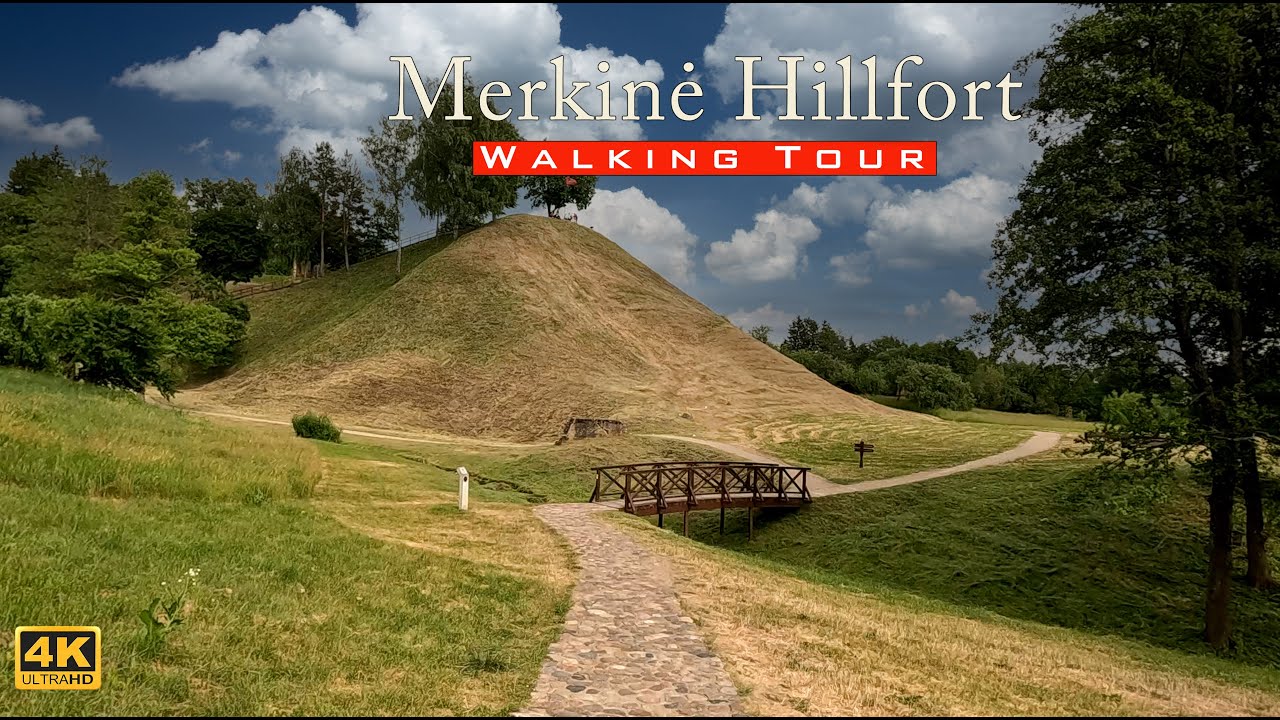 Merkinė Hillfort 🇱🇹 | Walking Tour 4K