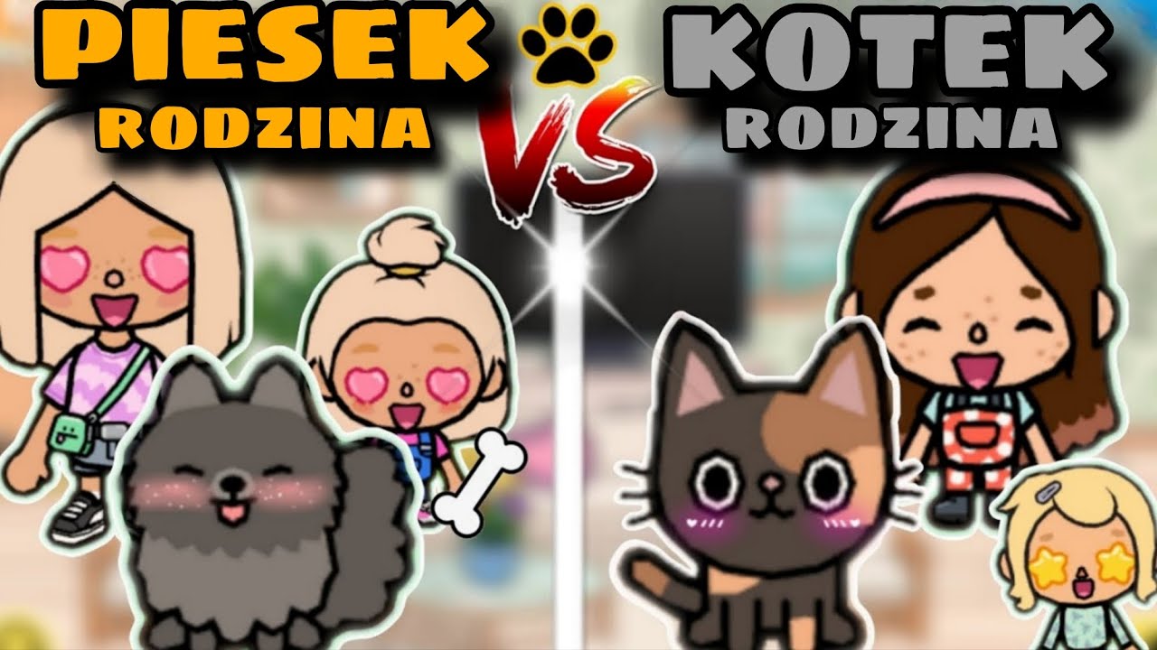 PIESKI RODZINA VS KOTKI RODZINA 🐶 🐱  | TOCA BOCA HISTORYJKI PO POLSKU | TOCA LIFE WORLD