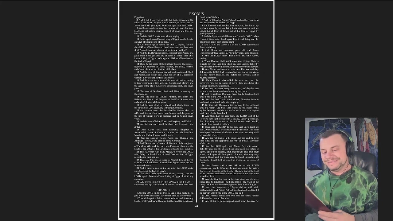 A Chapter A Day To Keep The Devil At Bay, Exodus Chapter 6 NLT (KJV on screen)