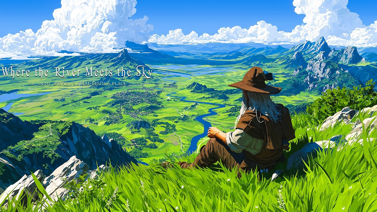Where the River Meets the Sky – An Anime Wizard's Final Resting Place 🏔️🌊