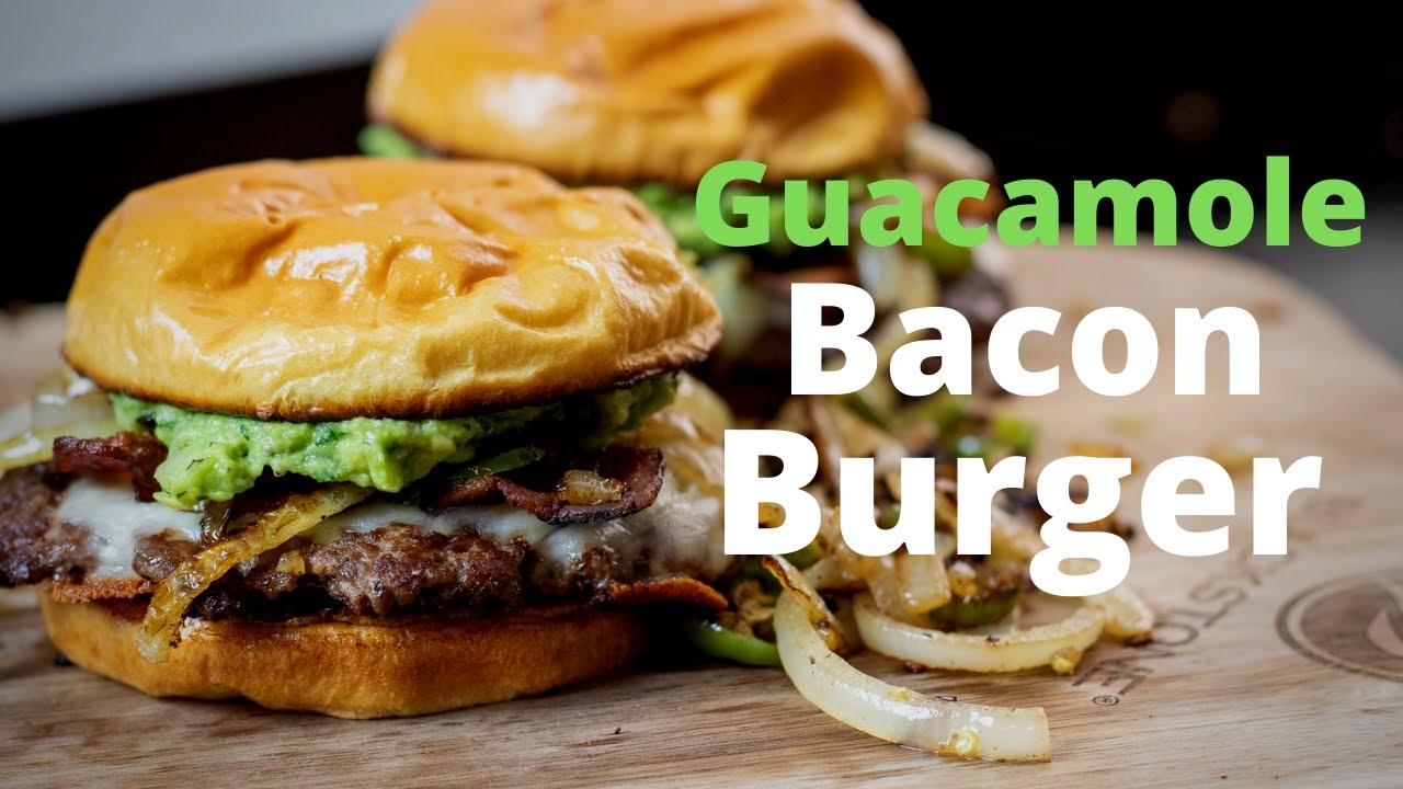 SMASH BURGER with Bacon and Guacamole on the BLACKSTONE GRIDDLE