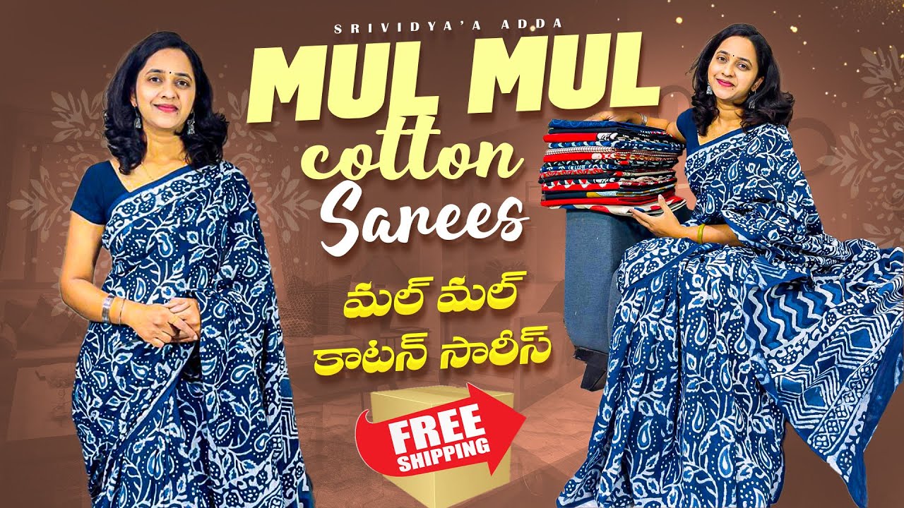 Order 6301119663 mulmul cotton sarees 