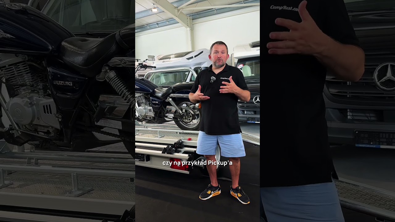 Jak bezpiecznie przewieźć motocykl kamperem? Przyczepy SAWIKO  #kampery  #camprest