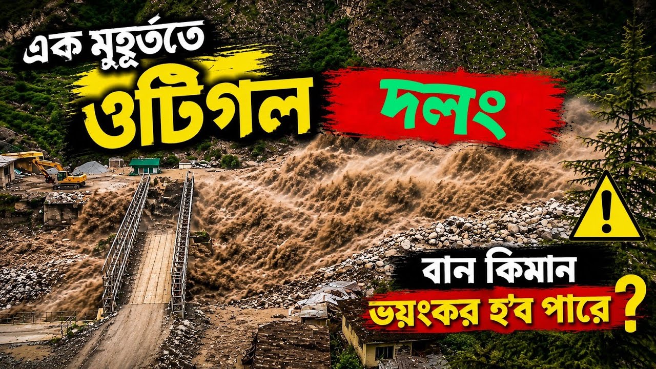 Chamoli Cloudburst|| Uttarakhand 😱 #cloudburst #flood #bridge #collapse 
