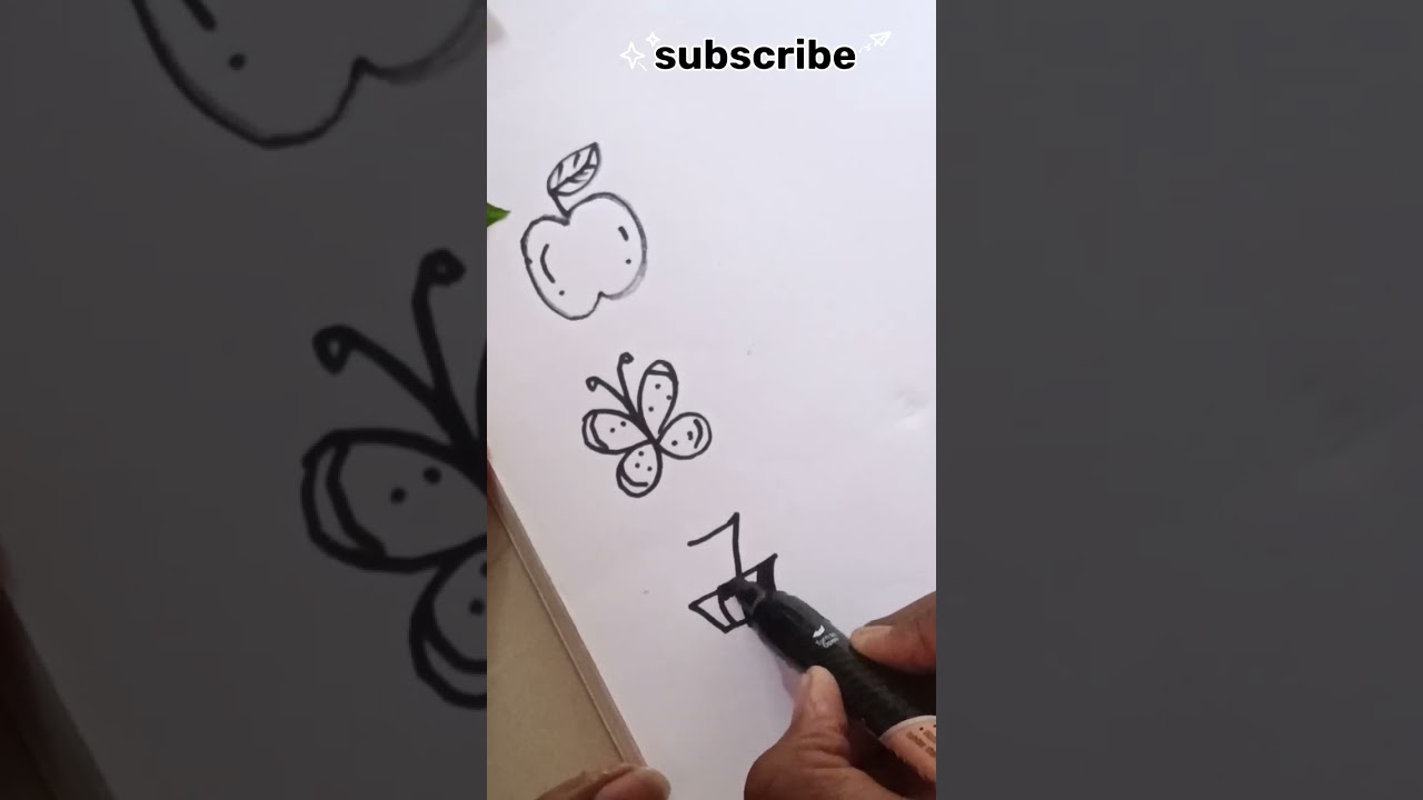 # Drawing using numbers (5,6,7)#easy trick # YouTube shorts