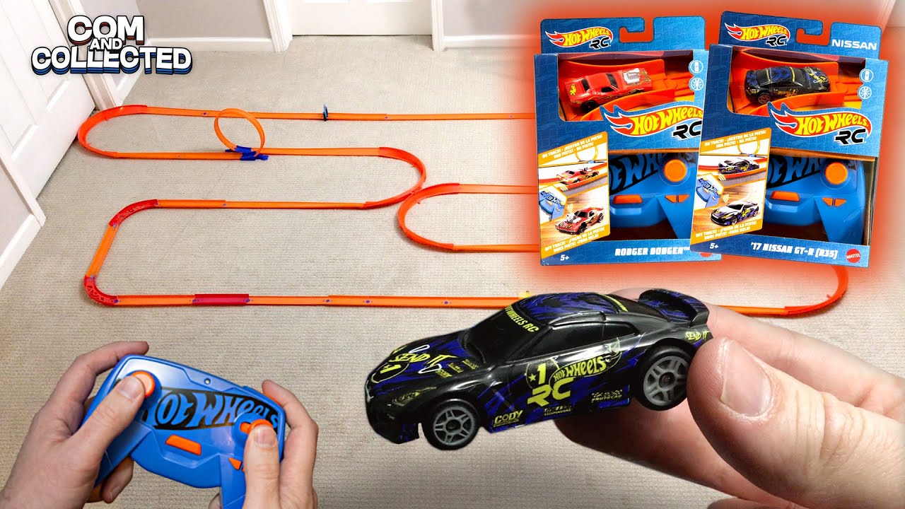 Обзор распаковки и тест-драйва Hot Wheels RC в масштабе 1/64 — Nissan GT-R (R35) и Rodger Dodger