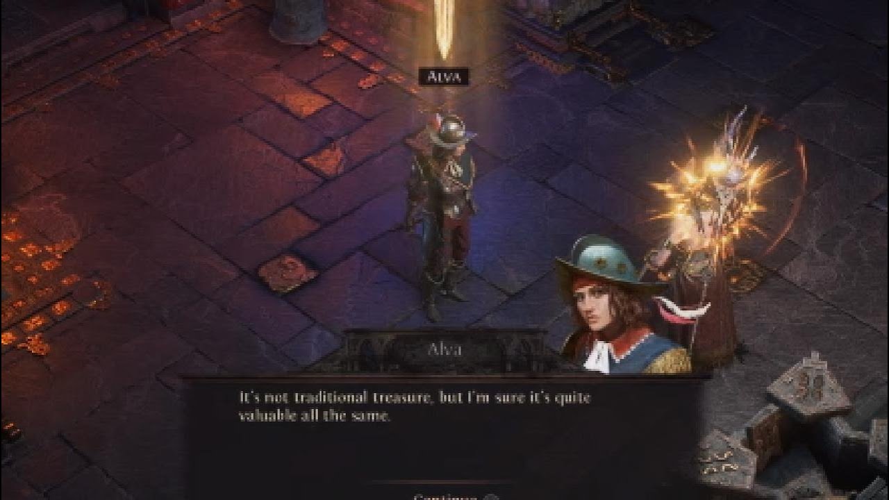 Path of Exile 2 Vault of Reverence Alva Unique Dialogue Lineage Support Gem Room