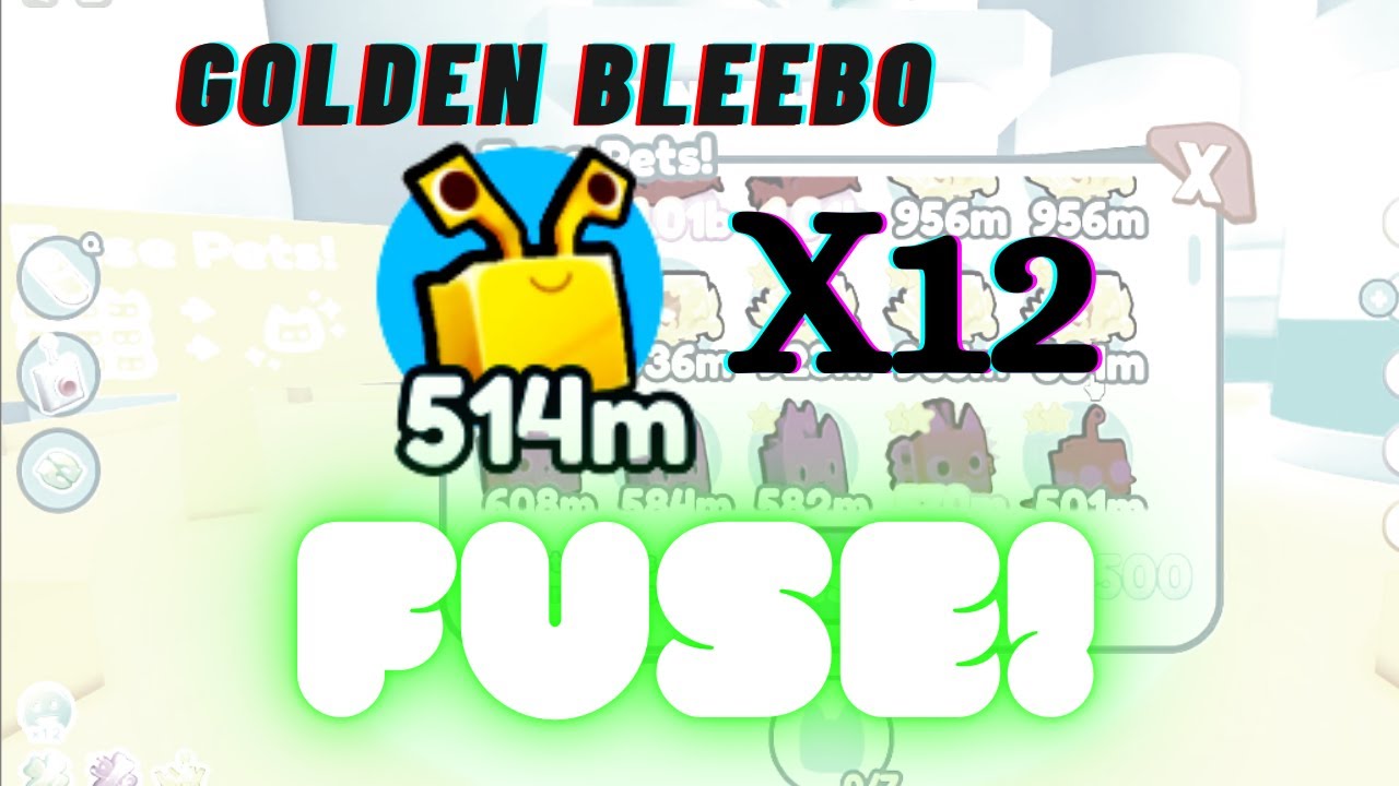What happens if you fuse 12 Golden Bleebo the Alien? | Pet Simulator X - Alien UPDATE