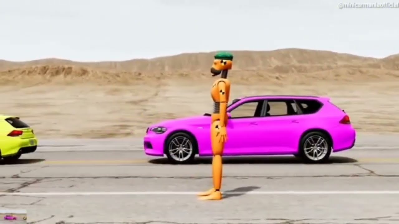 Small to Giant Cars vs Giant Bulge - BeamNG.Drive