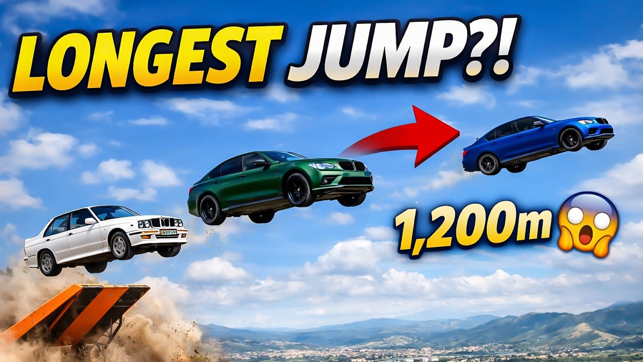 Which BMW Covers The Longest Distance Jump in Forza Horizon 5? 🚀 Watch Till The End!