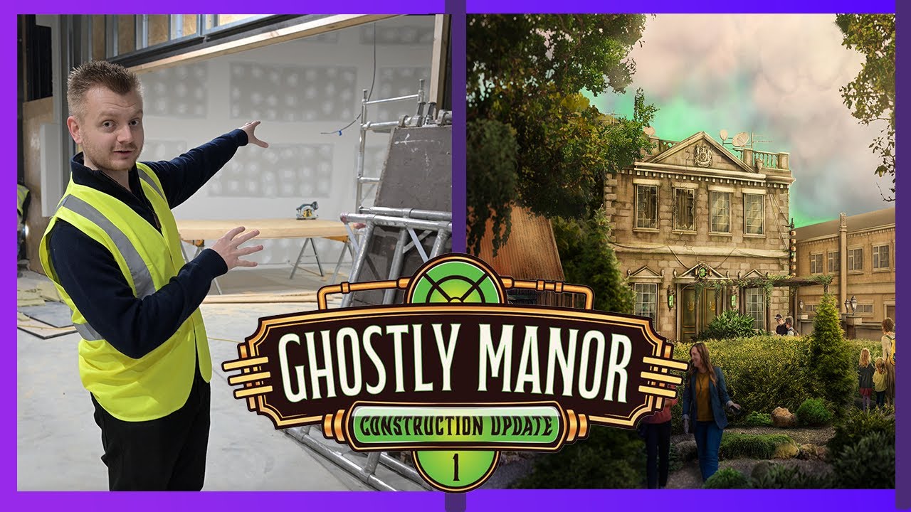 Ghostly Manor Comes to Life: Construction Update #1! 🎢👷