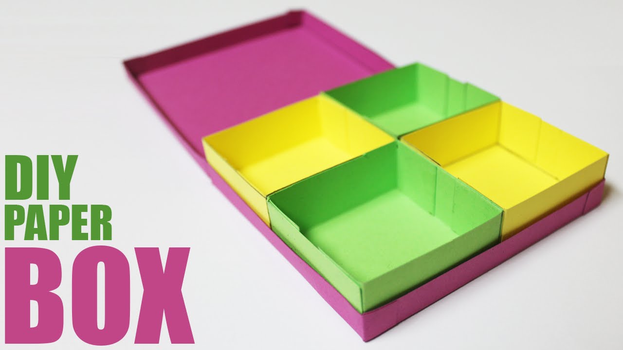 How to make a paper storage box - DIY storage box with lid