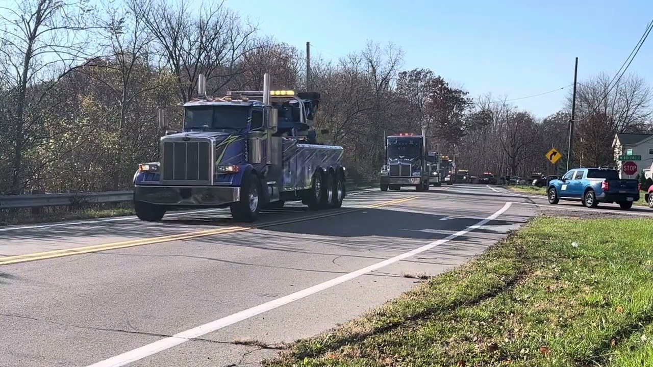 J&M Towing Daryl Jamieson funeral precession 11/5/23