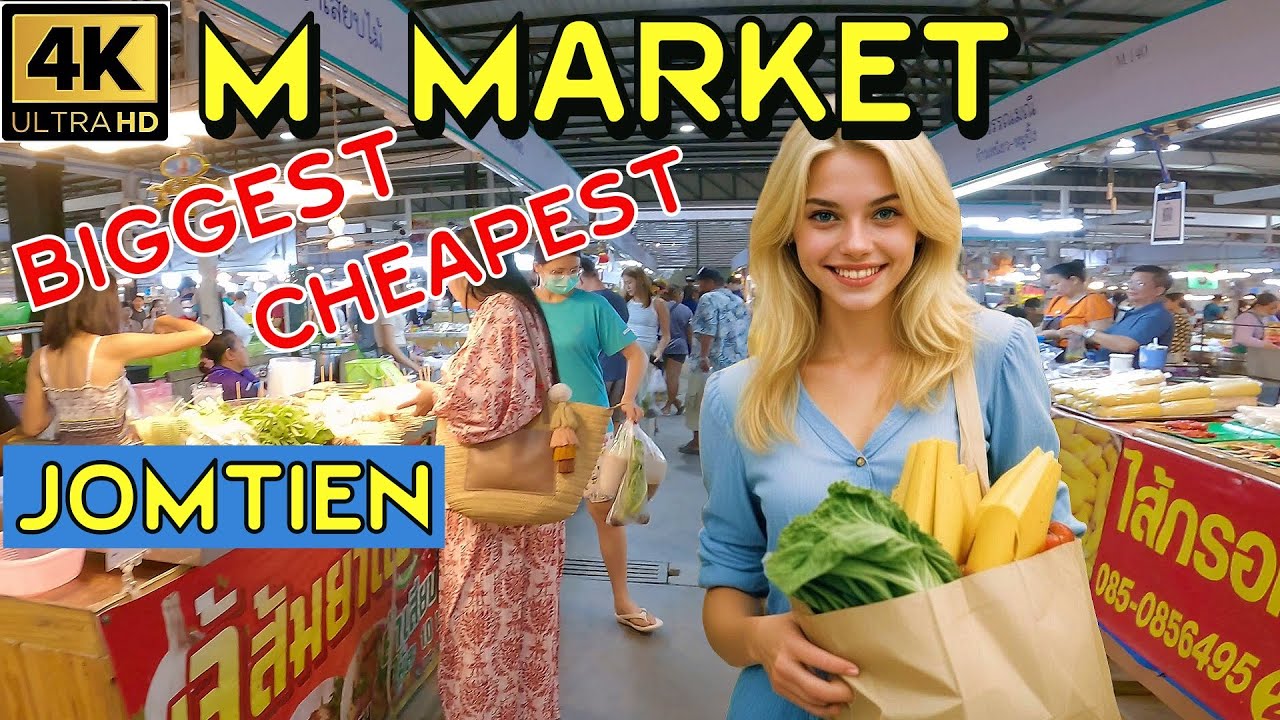 Jomtien M Market is Huge and Cheap, offers variety of meals   2025 Pattaya Thailand