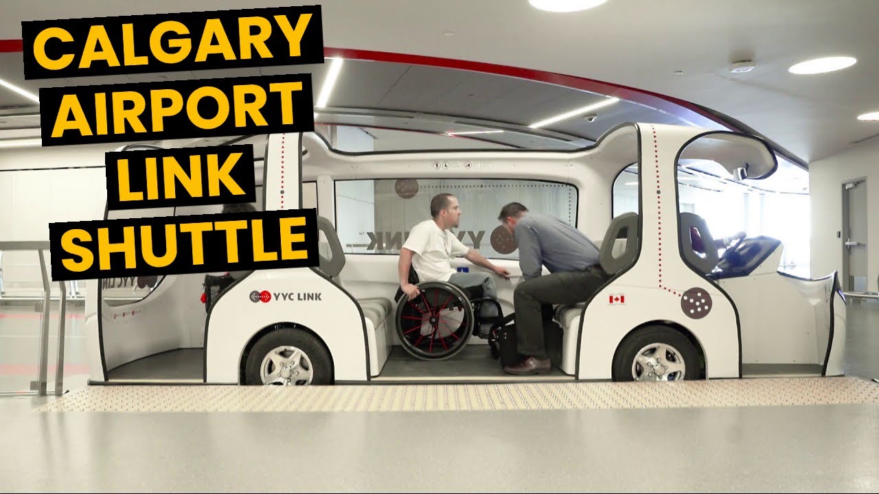 YYC LINK Shuttle | Calgary Airport Train Ride around airport POV Tour 4K #airport #shuttle #airport