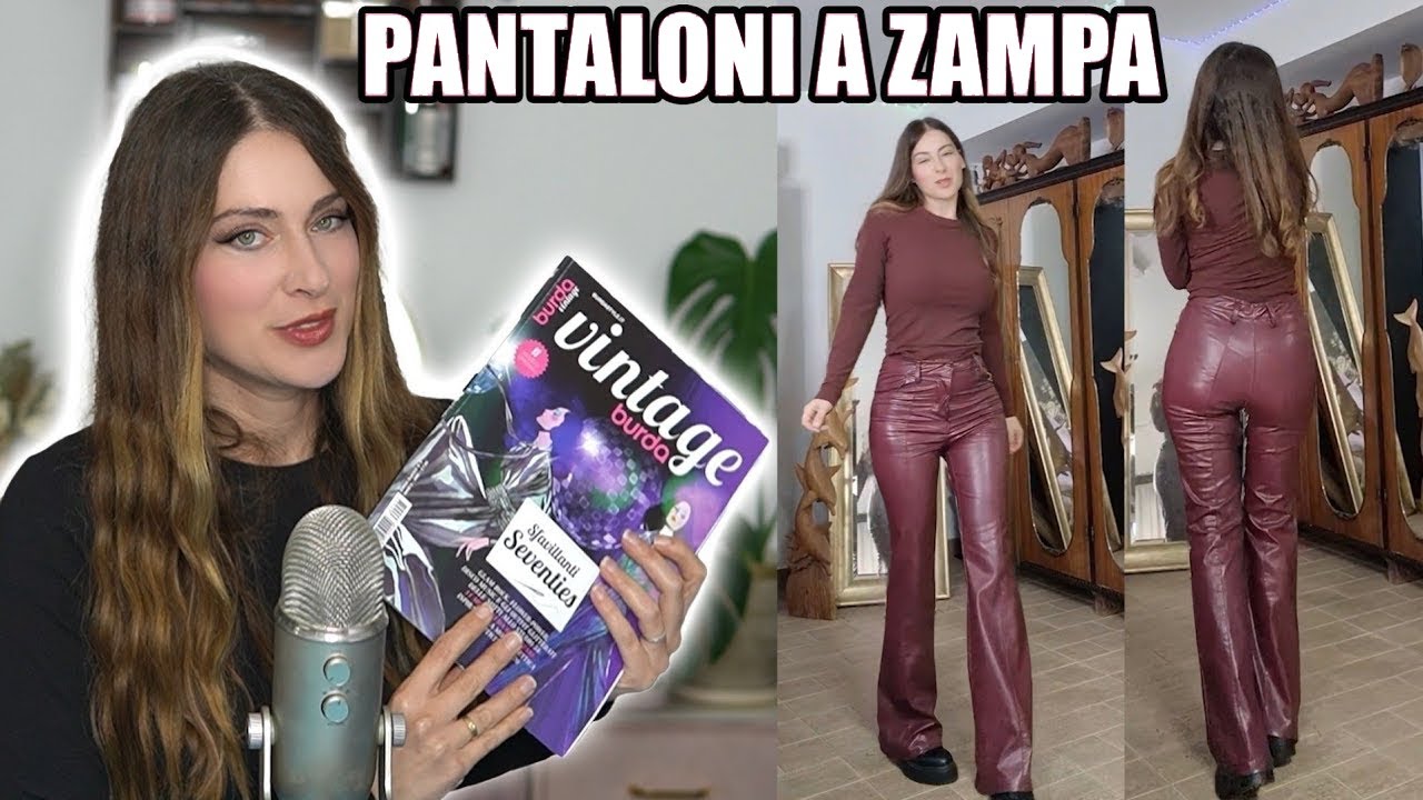 Come Cucire Pantaloni a Zampa in Pelle Vegana | Tutorial facile + modifiche al cartamodello Burda 💗