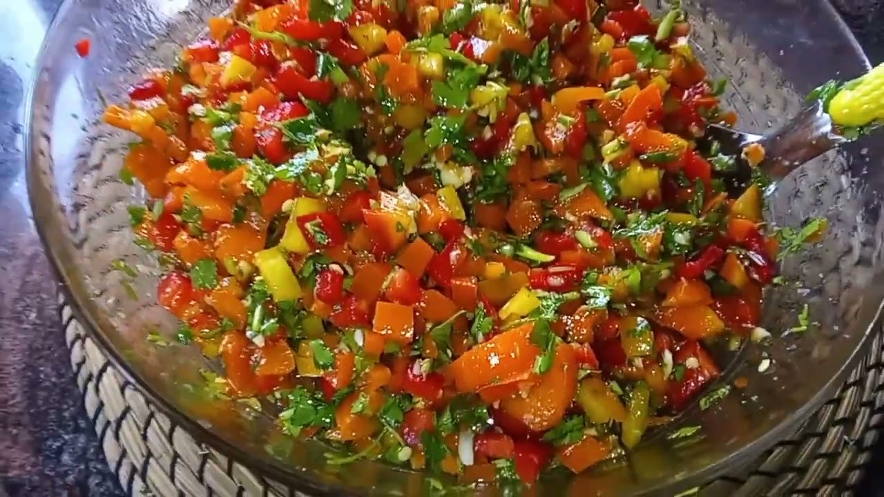 اطيب سلطة بالفلفل الالوان