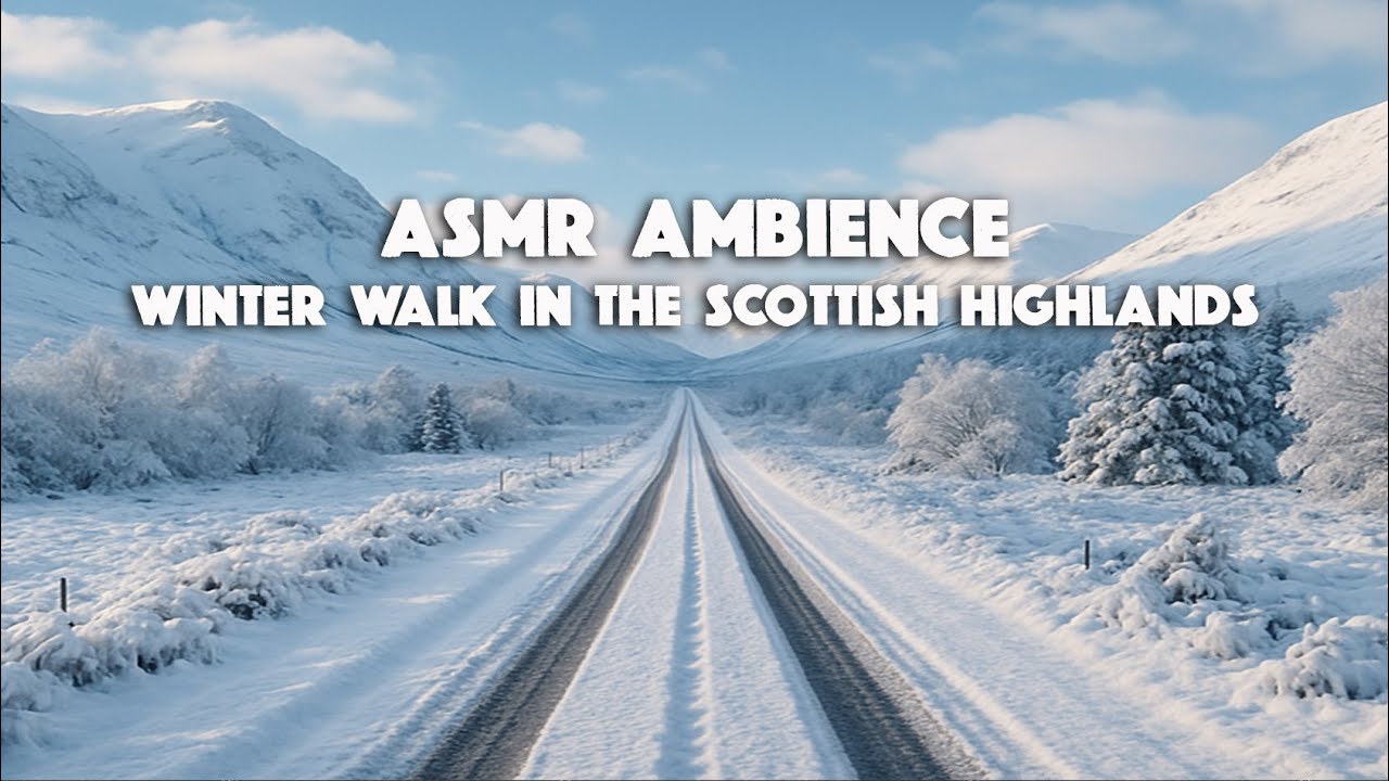 Walking through Snow and Ice in the Scottish Highlands | Winter Ambience in  4k