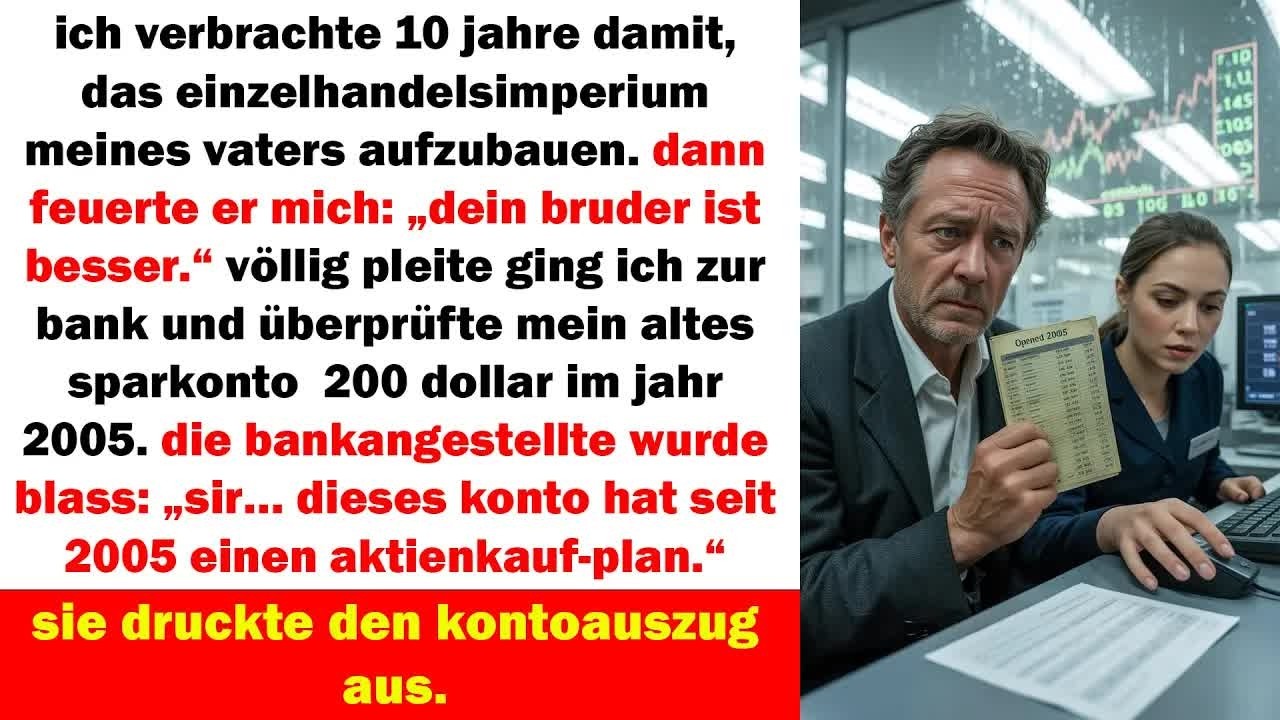 mein vater feuerte mich für meinen bruder  doch mein altes konto offenbarte ein verborgenes verm