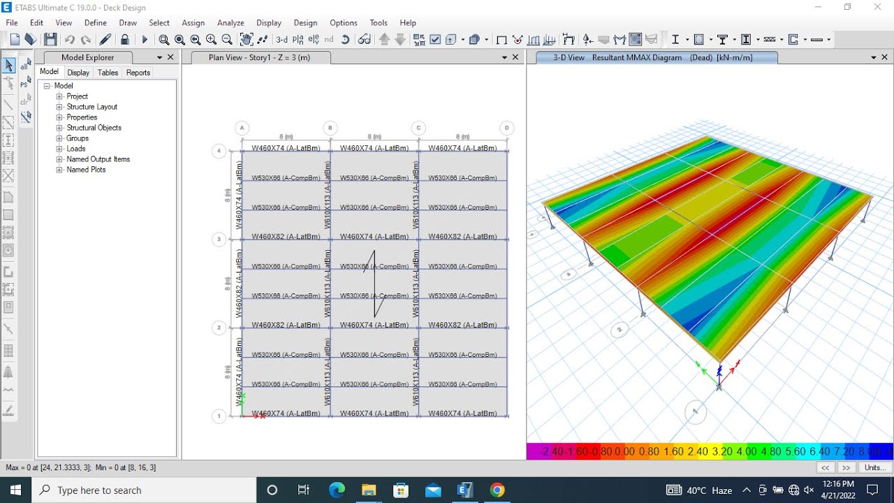 Floor Deck and Stud Design in ETABS