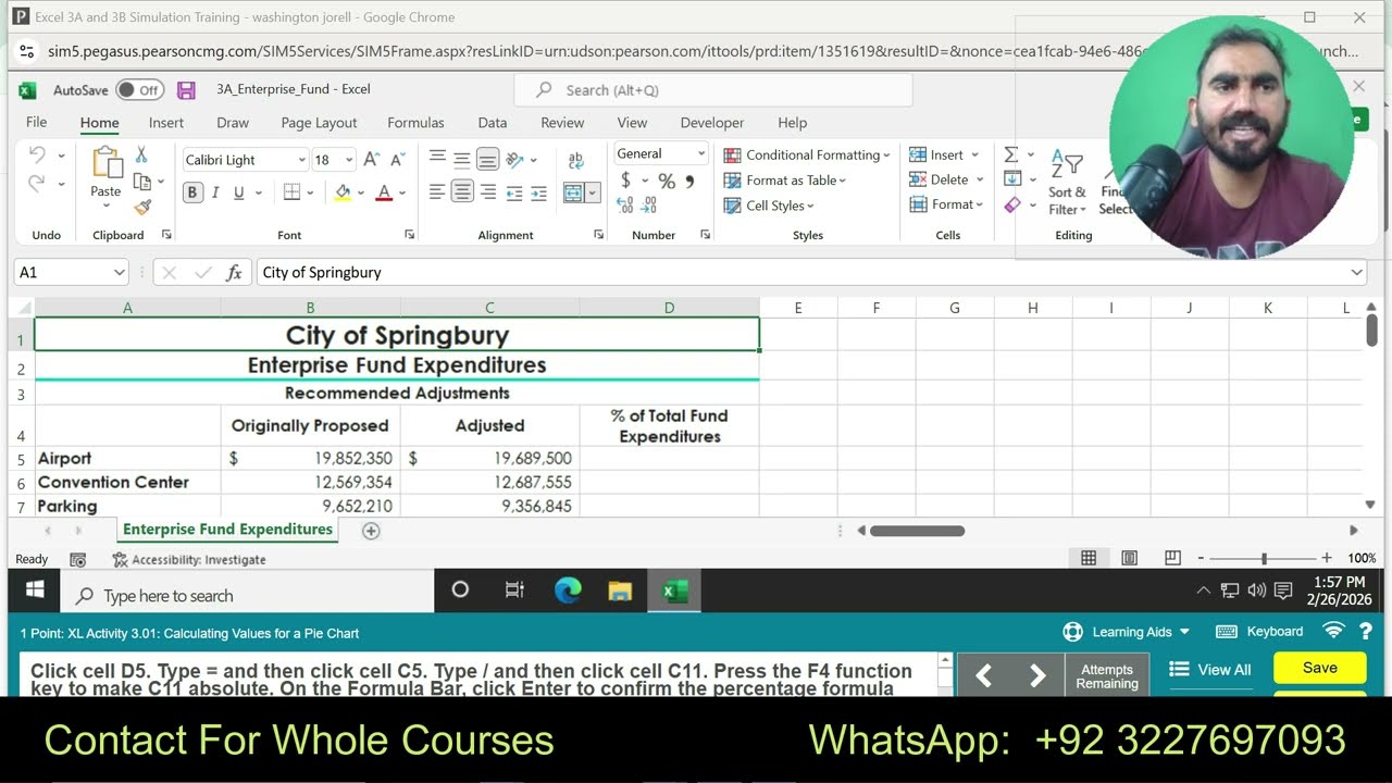 Excel 3A and 3B Simulation Exam | Excel_3b_Simulation_Exam Simulation Training | #3a and 3b