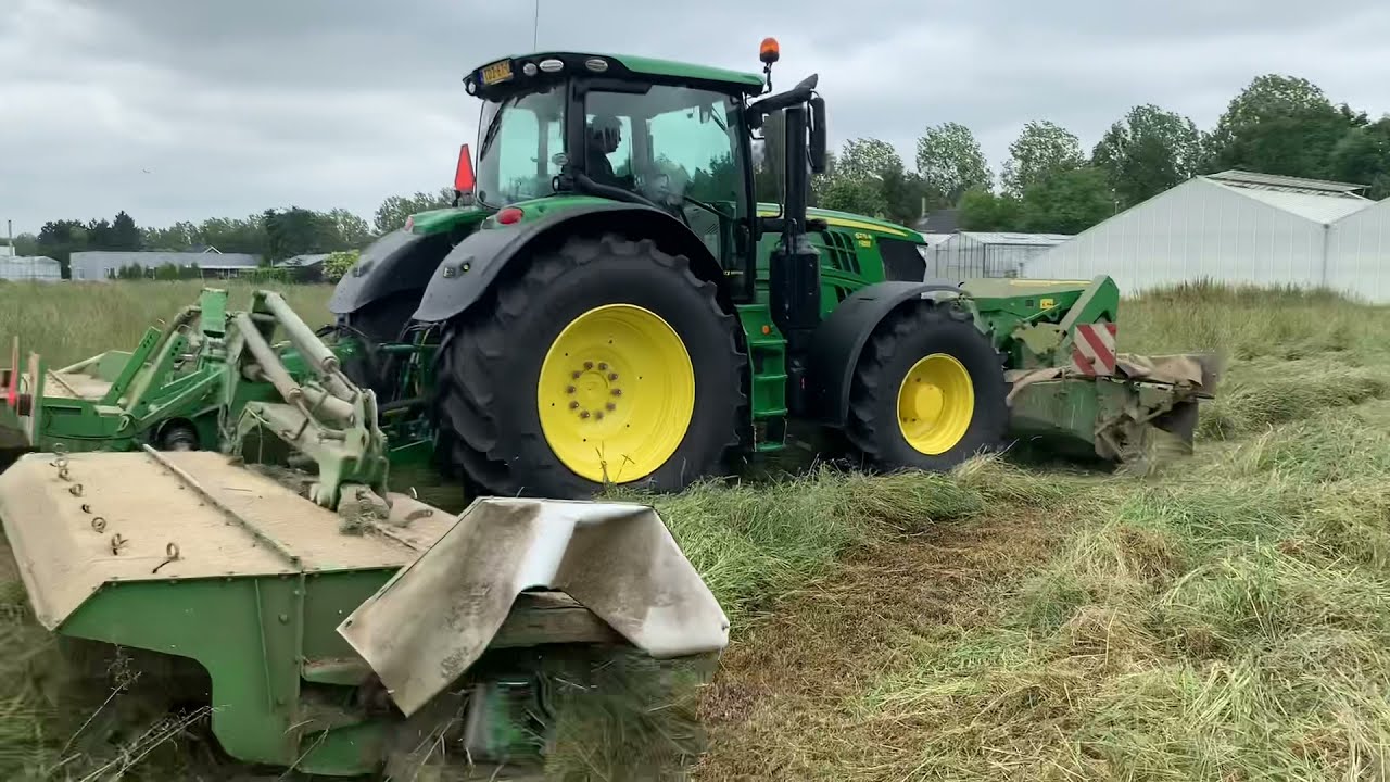 John Deere 6215R CommandPRO with Samasz/ John Deere butterfly mower