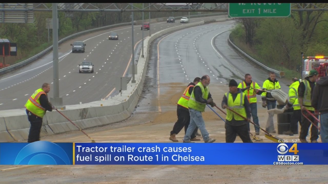 Chelsea Tractor Trailer Crash Causes Fuel Spill
