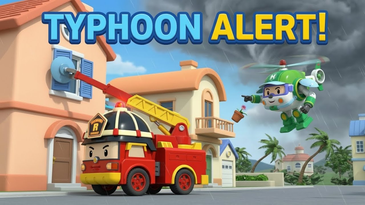 Super Typhoon Rescue! 🌪️ Roy & Helly Battle the Storm | Robocar Poli | Super Rescue Vehicles