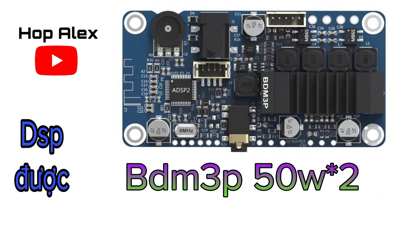 Mạch Loa BDM3P công xuất 100w lý thuyết , có cả DSP