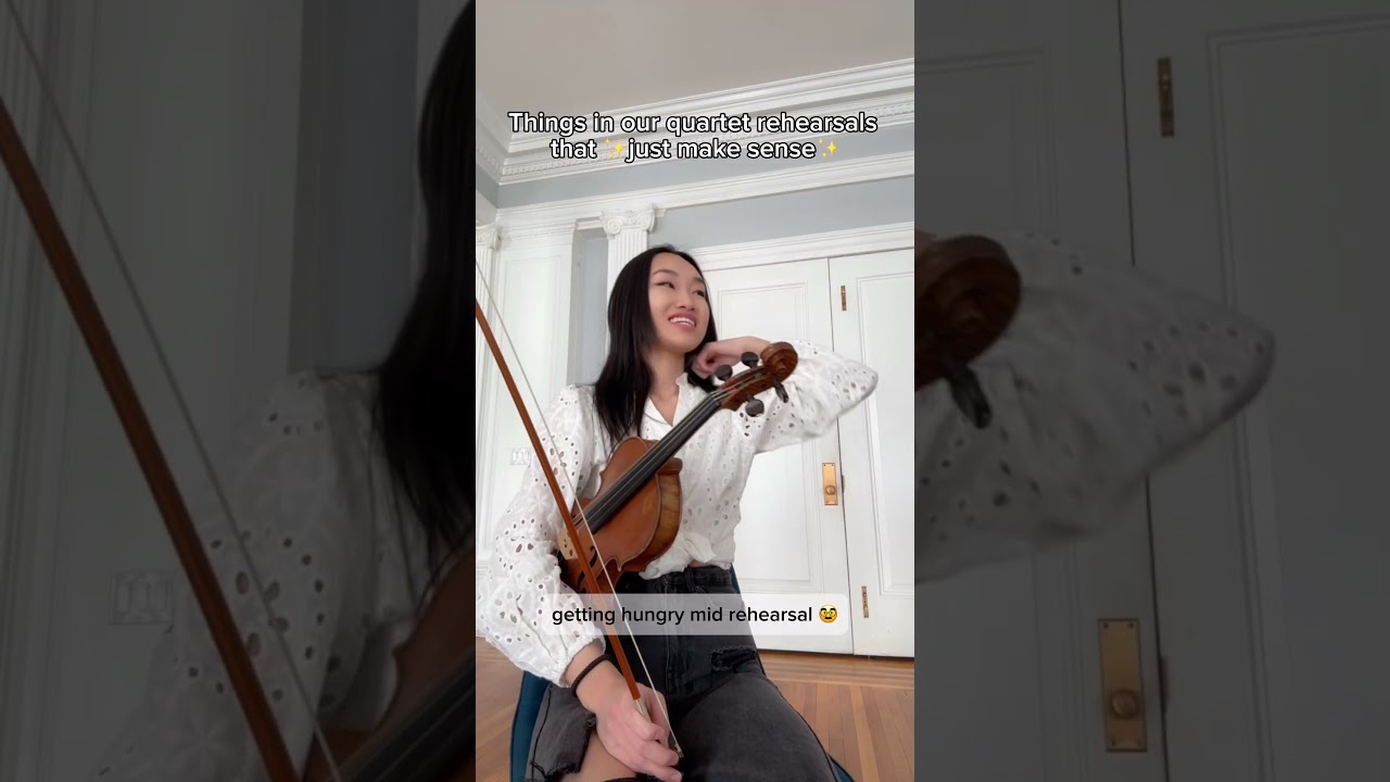 I feel like these are lowkey canon events #violin #rehearsal #chambermusic