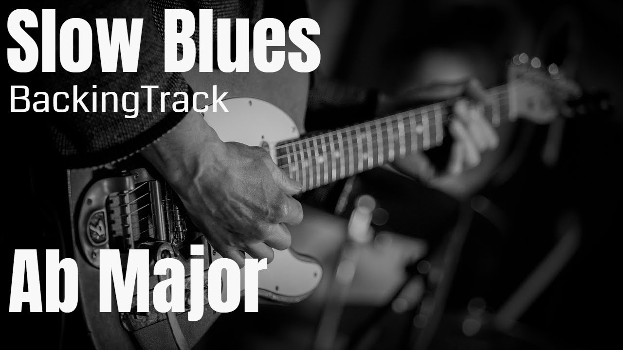 Slow Blues Guitar Backing Track Ab Major