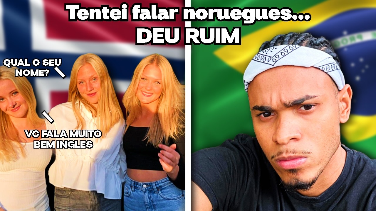 Brasileiro aprende norueguês com 3 loiras no Omegle 😳