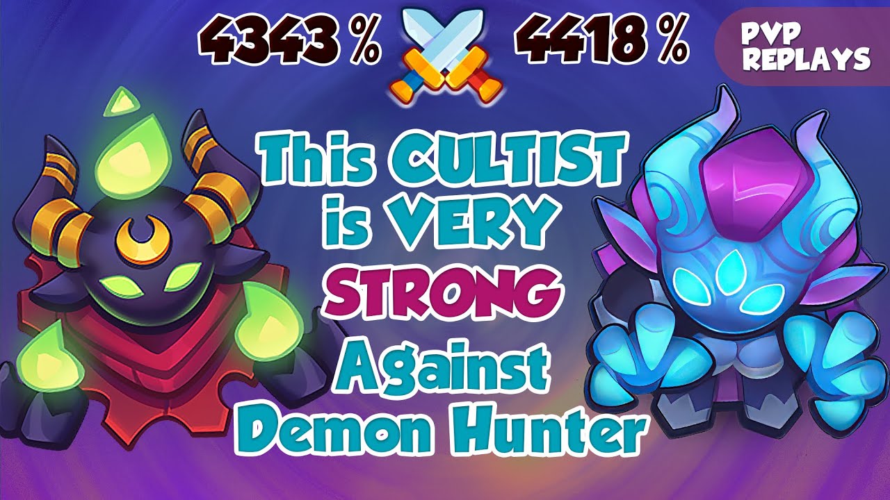 This CULTIST is Very Strong vs Demon Hunter | PVP Rush Royale