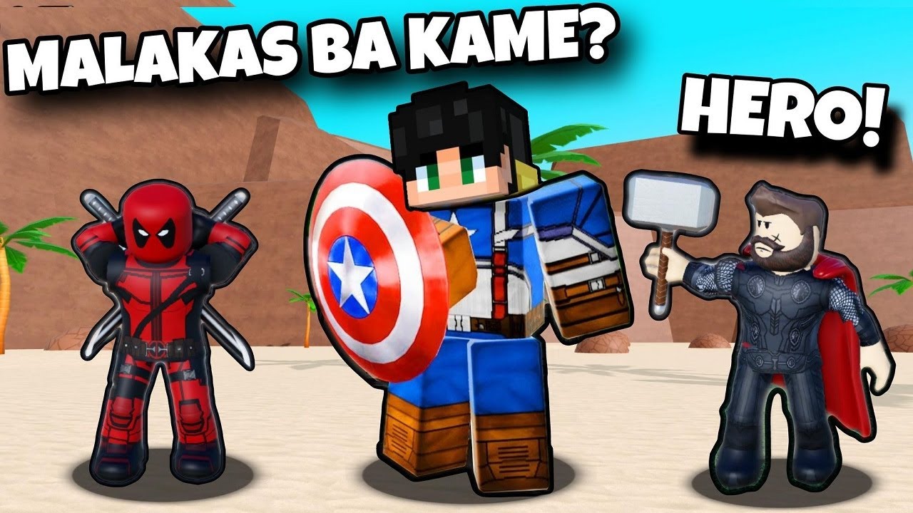 NAGING Si CAPTAIN AMERICA AKO Kasama SILA THOR at DEADPOOL sa ROBLOX