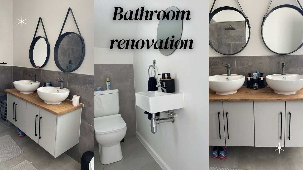 VLOG! We upgraded our bathroom🖤🤍