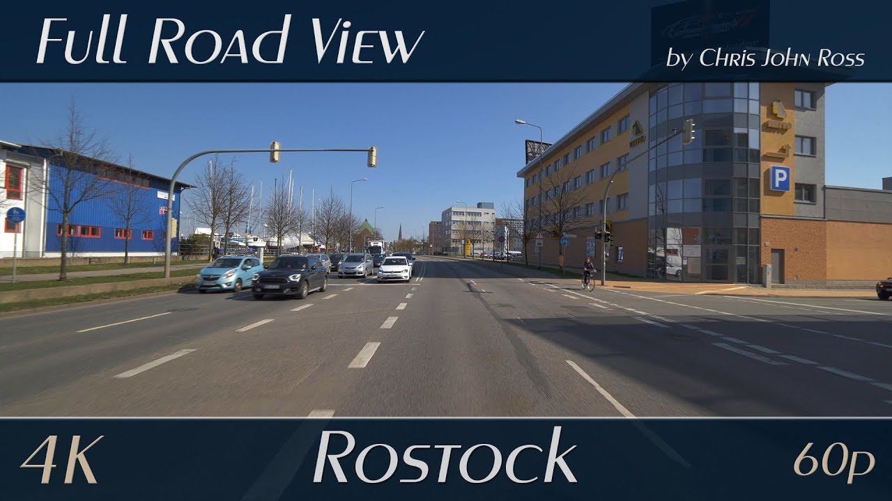 Rostock, Germany: KTV, Stadtmitte, Brinkmansdorf - Warnowufer, Am Strande, R&ouml;versh&auml;ger Chaussee - 4K
