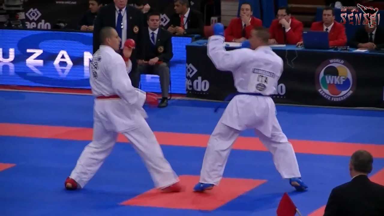 Zoricic vs Maniscalco - Male kumite +84 kg - 21st WKF World Karate Championships Paris Bercy 2012