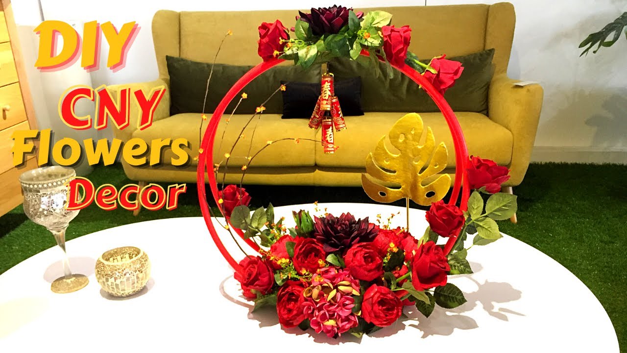DIY Chinese new year Flower decor | Lucky Flowers arrangement