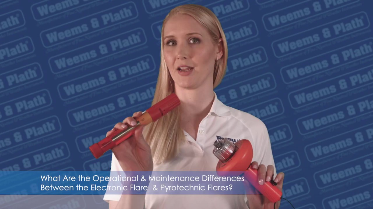 Operational & maintenance differences between an electronic flare and pyrotechnic flares