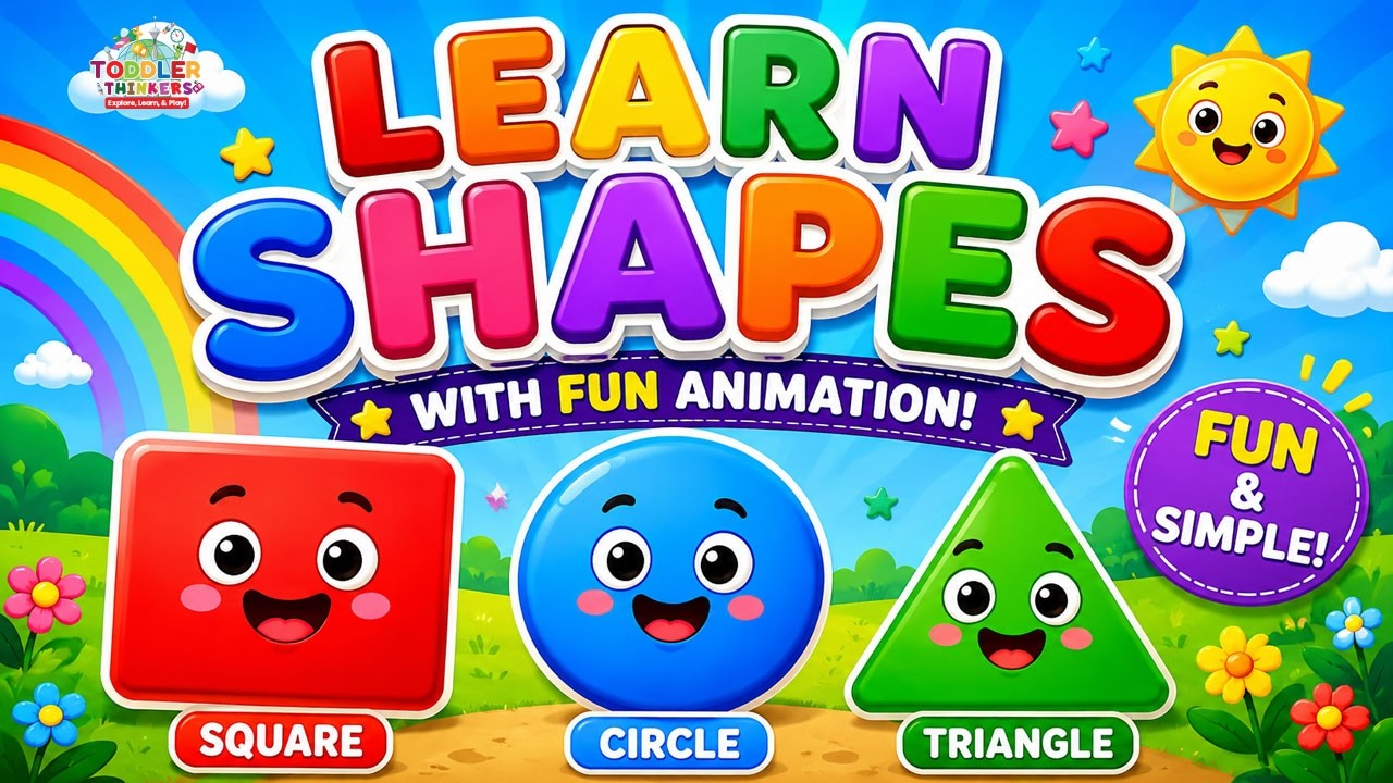 Learn Shapes with Fun Animation for Toddlers! 🟥🟦🟢  | Shapes for Kids | Fun & Simple Animation 🟠🔺