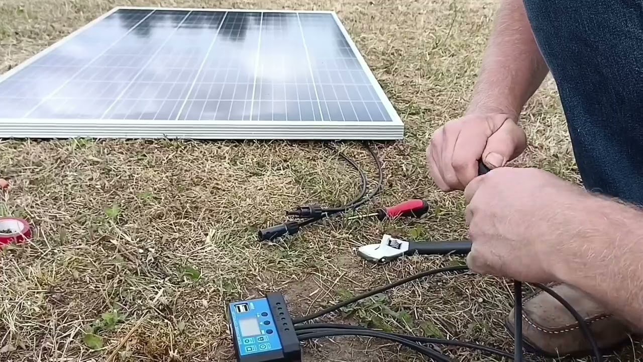Basic solar panel set up, for electric fence. off grid.