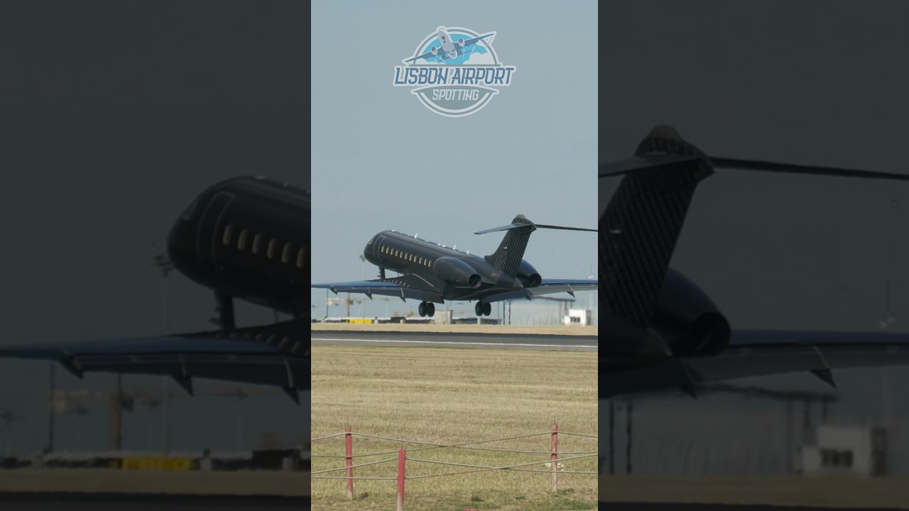 Cristiano Ronaldo Private Jet Landing at Lisbon Airport
